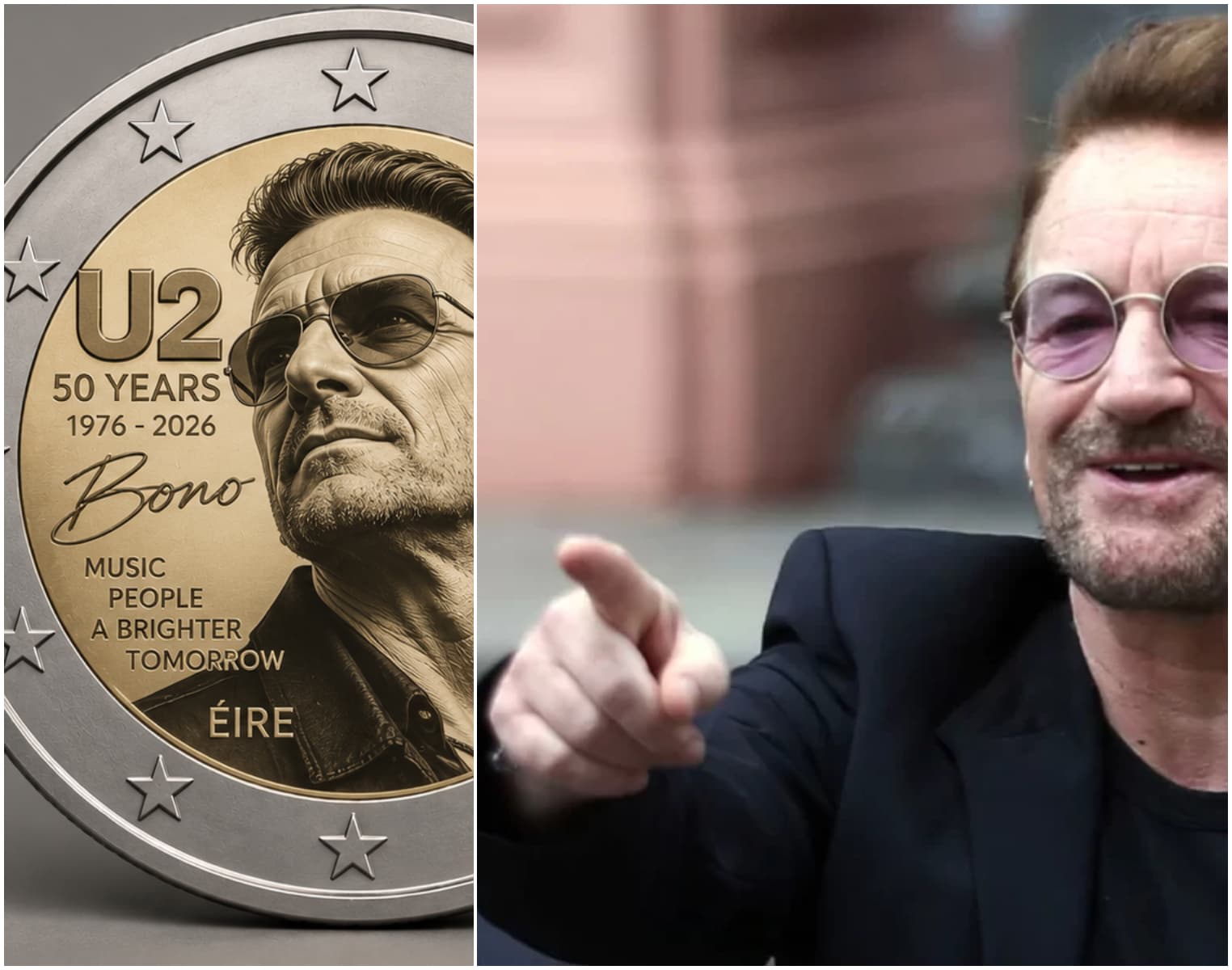 Irlanda lansează o monedă de 2 euro dedicată U2. Trupa lui Bono împlinește 50 de ani
