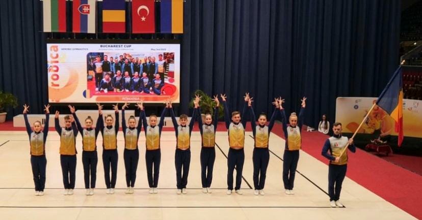 „Tricolorii” de la aerobic au făcut spectacol la Bucharest Cup!