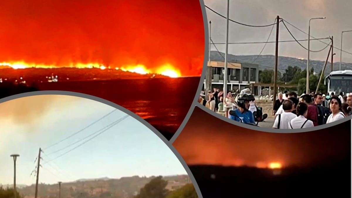 Turiștii români amenințați de incendiile din Rodos fac mărturii cumplite: “Toată lumea voia să urce pe un vaporaș ca să-și salveze copiii”
