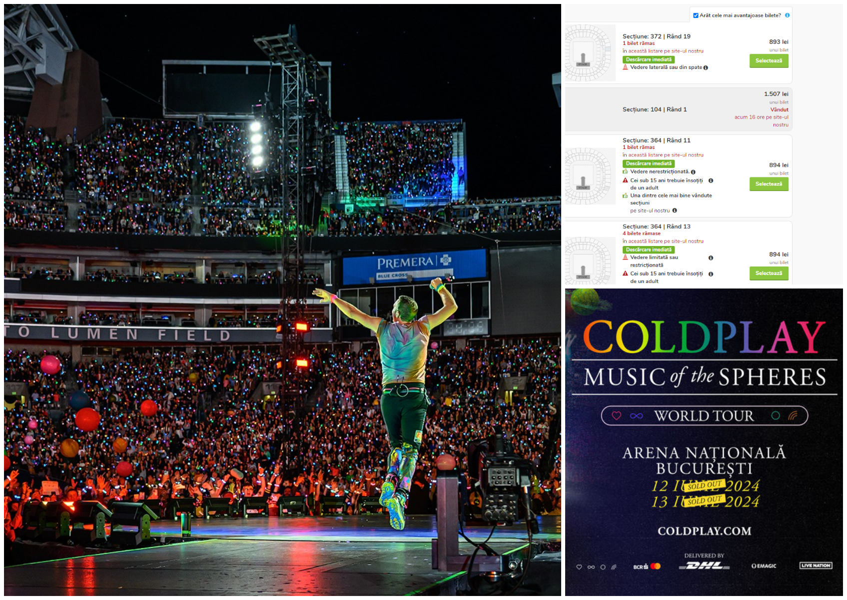 La ce preț colosal se vând ultimele bilete pentru Coldplay! Vor fi două stadioane pline ochi la București